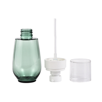 Bouteilles vides en PET de forme Boston pour savon liquide et huile corporelle, avec bouchon à bille rouge, rechargeables, personnalisables avec logo, pour emballage cosmétique et soins personnels