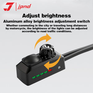 Luz Auxiliar para Motocicleta <span class=keywords><strong>J5Pro</strong></span>, Foco Delantero de Alta Luminosidad, Luz Halo de 6 Colores, Faro LED Blanco de 150W, Luz Impermeable IPX8 - Product Image 5