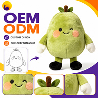 Op maat gemaakte peer knuffel OEM ODM zachte fruit mascotte pop fabriek groothandel cadeau gevuld knuffel speelgoed