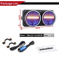 Projecteur LED matriciel 2 yeux 130W COB avec effets stroboscopique et wash, anneau RGB, contrôle DMX512 et musical, pour mariages, fêtes et éclairage de scène, IP33
