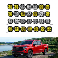 Barre lumineuse LED modulaire Amber White 5x5 5 pouces pour montage sur toit UTV, kit connectable 42 pouces pour Polaris RZR et camions tout-terrain