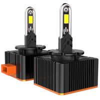 U40 80W 10000LM 6500K Tubos de Cobre en Forma de U y Sustrato de Cobre y Ventilador de Tubos Chip .3570 12-24v Faro LED para Automóvil H4 H7 H11 9005