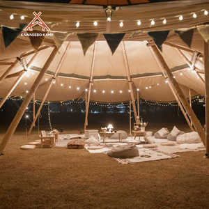 Carpa Tipi Kawagebo Kamp (KK) Personalizada para Glamping y Camping, de Lona de Algodón, Impermeable, Doble Capa, Resistente, en Venta - Product Image 3