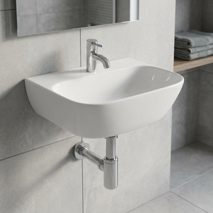 18x12 Inch White Ceramic Wall Hung Wash <b>Basin</b> Bathroom Hand Wash Sink for Hotel Commercial Project Wholesale - Product Image 2