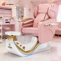 Fauteuil de pédicure électrique réglable de luxe pour salon de manucure, spa pour les pieds, massage, en PU