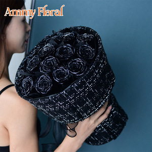 Ramo de cuero <span class=keywords><strong>Rosa</strong></span> preservado de Ammy Valentine, ramo de flores eternas, rosas para siempre, ramo de flores de boda naturales, para siempre, para el año 2000 - Product Image 3