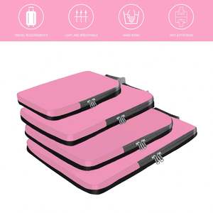 4pcs Expandable Luggage <b>Suitcase</b> Organizer Travel Accessories Packing Cubes Light Weight Compression Bags - Product Image 6
