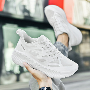 Người đàn ông của unisex ren-up lưới Sneakers Trọng lượng nhẹ thoáng khí Ngoài trời Chạy Giày đi bộ nền tảng thời trang Chiều cao tăng - Product Image 3