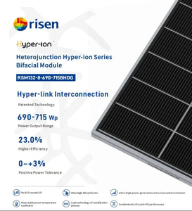 Panneaux solaires surélevés bifaciaux de haute puissanceModules solaires HJT mono 690W 695W 700W 705 710W 715w pour système d'énergie solaire - Product Image 2
