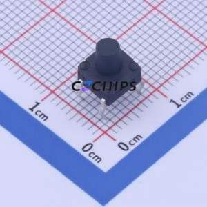 KAN0616-0751C-CL15 Tactile Switch Through hole Component THT,6x6mm Switch Single Pole Single Throw Round Button Through Hole 6mm - Product Image 1