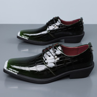 Chaussures habillées décontractées pour hommes, style britannique, avec empeigne en PU et semelle extérieure en caoutchouc, durables et confortables