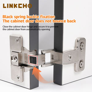 مفصلات وصل من سبيكة الزنك بزاوية كبيرة 90 درجة من LINKCHO مفتوحة تمامًا بدرجات إغلاق الباب 90 درجة - Product Image 1