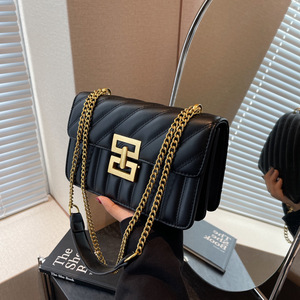 Sac à main femme de luxe 2024 Double couche poche matelassé chaîne sac à main en cuir PU dames sac à bandoulière design pour les femmes - Product Image 2
