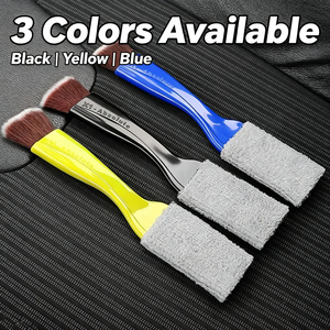 Cepillo de cerdas suaves para detallado de coches, para limpieza de rejillas de ventilación, interior y llantas, herramienta de limpieza y cuidado automotriz. - Product Image 4