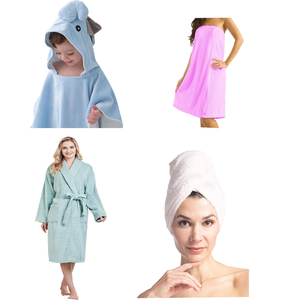 Telo da bagno e <span class=keywords><strong>accappatoio</strong></span> per Hotel di alta qualità tessuto in <span class=keywords><strong>spugna</strong></span> di <span class=keywords><strong>cotone</strong></span> morbido a doppia faccia per abiti e borse da ragazza - Product Image 3