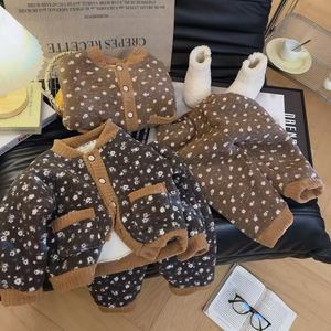 Ropa para Niños - Conjuntos de Ropa para el Hogar para Hombre y Mujer Otoño/Invierno - Conjuntos Gruesos y Cálidos con Estampado de Leopardo para Bebé - Product Image 3