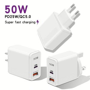 High Quality <b>USB</b> A+<b>C</b> Wall Charger 25W Super Fast Charger for Mobile Phone US EU <b>Plug</b> Type <b>C</b> Travel Adapter - Product Image 5