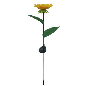 Lampe solaire de jardin en forme de tournesol, étanche, pour la décoration extérieure des pelouses et des paysages, éclairage continu de 6 à 12 heures, matériau en caoutchouc - Product Image 5