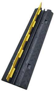 Yellow Pvc Lid 2 <b>Channel</b> Stage Use Rubber and <b>Plastic</b> Cable Ramp Bridge Cable Protectors - Product Image 2