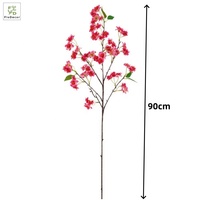 Vente en gros de branches de fleurs de cerisier artificielles en soie haut de gamme de 90 cm pour la décoration de mariage, de la maison et de la table, rose et blanc