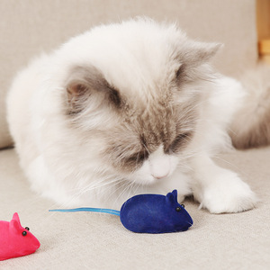 Soft Vinyl Sound Making <b>Cat</b> Mouse <b>Toy</b> Random Color <b>Interactive</b> Pet Squeak <b>Toy</b> For <b>Cats</b> - Product Image 4