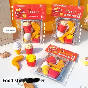 クリエイティブフードスタイリングミニ消しゴムかわいい文房具消しゴム子供用消しゴムセット - Product Image 2