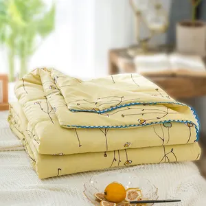 Customization Wash Quilting Fabric 100% Cotton Bedspread Summer Quilt
