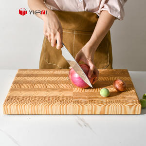 Tablas de cortar grandes de madera con veta de extremo, reversibles, tipo bloque de carnicero, para cocina, carne, servicio de alimentos al aire libre y corte. - Product Image 5