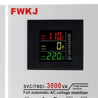 Nouveau régulateur de tension intelligent monophasé 3000VA entièrement automatique SVC TND Cuivre 50Hz