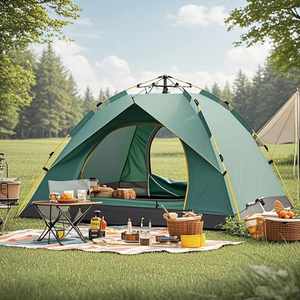 Cheap Shipping Folding Camping Hiking Tent Kids Play Tent 2 Person Wall Waterproof Quick Automatic Opening Modern Carpas - Product Image 4