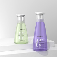 Bouteille de détergent à lessive en PET conique de 520 ml et 800 ml avec échelle de mesure, filetage 38, distributeur en plastique PET transparent