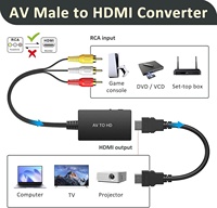 Adaptateur AV composite RCA mâle vers HDMI/CVBS, convertisseur AV PAL/NTSC pour Gamecube, Atari, anciens téléviseurs, moniteurs HDTV