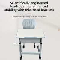 Chaise de bureau ergonomique réglable pour enfants, structure en acier, siège antidérapant, tiroir sous le bureau grande capacité, capacité de charge de 150 kg, école