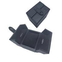 Kotak Hadiah Jam Tangan Kulit PU Tunggal Model Persegi dengan Logo Kustom, Desain Buka Ganda, Portabel, Set Kemasan dengan Penutup Magnetik, Tahan Lama