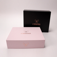 Boîte en papier pliable de bonne qualité, boîte en carton rigide, emballage de luxe pour bijoux, boîtes cadeaux magnétiques avec doublure