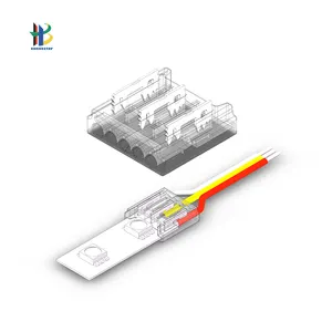 12v 24v Slim-profile Cable-to-board strip connectors 3Pin CCT Color LED strip connector compatible with 12mm SMD LEDs