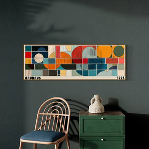 Affiche murale sur toile Bauhaus 1923, impression artistique moderne classique, peinture <span class=keywords><strong>panoramique</strong></span> horizontale sur le thème de l'espace, décoration de la maison - Product Image 5