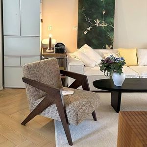 Sillón <span class=keywords><strong>Reclinable</strong></span> de Madera Sólida Estilo Nórdico Moderno 2025, Sillón de Alta Calidad para Sala de Estar y Dormitorio a Precio Accesible - Product Image 5