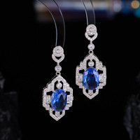 Boucles d'oreilles micro-incrustées de zircon, version tendance, accessoires de mode polyvalents