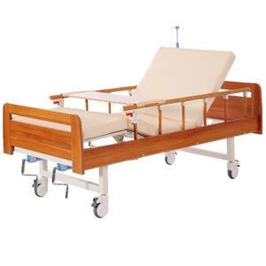 Cimai Manual Nursing <b>Bed</b> Solid Wood Hand Crank Height Adjustable For Elderly And <b>Disabled</b> Home Use - Product Image 2