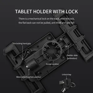 Soporte de seguridad para reposacabezas de tableta, kit de montaje seguro para carretilla elevadora