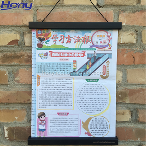 Tốt nhất bán đen ánh sáng từ gỗ khung gỗ móc áo Áp phích đường sắt 12 "cho văn phòng trang trí tường nhà - Product Image 6