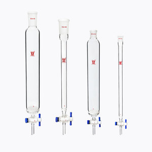 Oem Tùy Chỉnh Hóa Chất Phòng Thí Nghiệm Thủy Tinh Dày Tường Borosilicate Thủy Tinh Sắc ký Cột Với PTFE Stopcock - Product Image 2