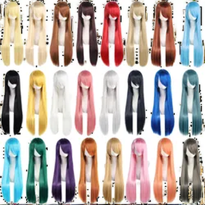 Ainizi Halloween Cosplay peluca venta al por mayor recto resistente al calor encaje frontal pequeño tamaño tapa Color sólido fibra de alta temperatura - Product Image 3