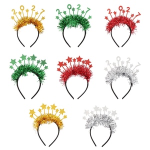 Fascia <span class=keywords><strong>per</strong></span> Capelli Glitterata <span class=keywords><strong>per</strong></span> <span class=keywords><strong>Capodanno</strong></span> 2027 con Stelle Dorate in Lametta, Accessorio <span class=keywords><strong>per</strong></span> Costume da Festa di Fine Anno <span class=keywords><strong>per</strong></span> Donne e Ragazze - Product Image 5