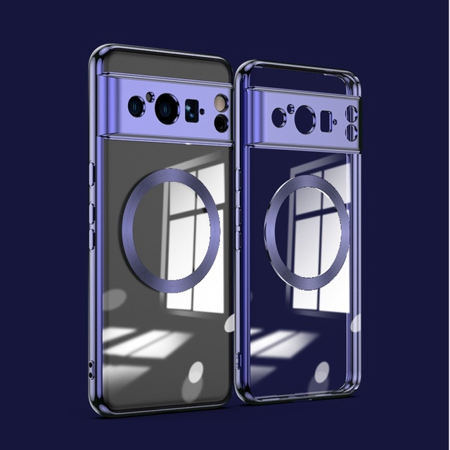 2023 New Full Cover Electroplated Transparent Clear Soft Silicone TPU Mobile Phone Case for Google Pixel 8 Pro