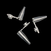 Tubes à centrifuger coniques jetables du fond 1.5ml de chapeau orange bleu jaune rouge matériel de pp micro
