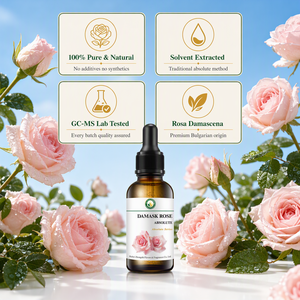 Absoluto de Rosa Damascena (Rosa Damascena) 100% Puro y Natural, Extraído por Solvente, Probado en Laboratorio por GC-MS, Suministro al por Mayor OEM - Product Image 1