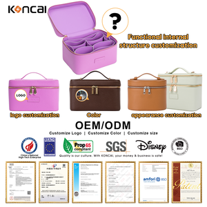 KONCAI – porte-brosse personnalisé 2 en 1, cylindre en nylon noir, étui pour pinceaux de <span class=keywords><strong>maquillage</strong></span>, vente chaude, étui de <span class=keywords><strong>rangement</strong></span> de <span class=keywords><strong>maquillage</strong></span> bon marché, fixé avec un bouton-pression - Product Image 3