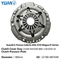 Plateau de pression d'embrayage automatique 22100M67K40 22100M67K40-000 180mm compatible avec Suzuki S-Presso Alto K10 Celerio Wagon R